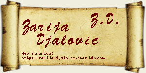 Zarija Đalović vizit kartica